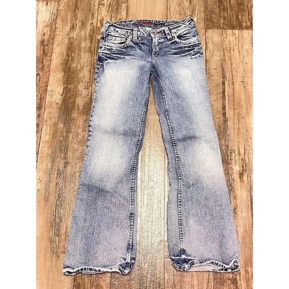 Silver Bootcut Jeans Size 26 Vintage Y2K Silver Jeans - Picture 7 of 7